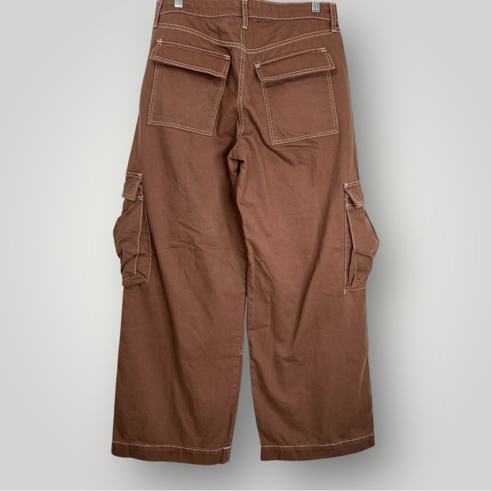 Wild Fable Women's Mid-Rise Baggy Cargo Pants Size12 Rugged Twill Cotton Y2K - Picture 2 of 9